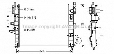 AVA QUALITY COOLING msa2331 -  Радиатор, охлаждение двигателя